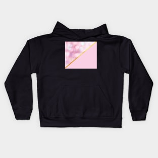 Pink and gold abstract bubbly Kids Hoodie